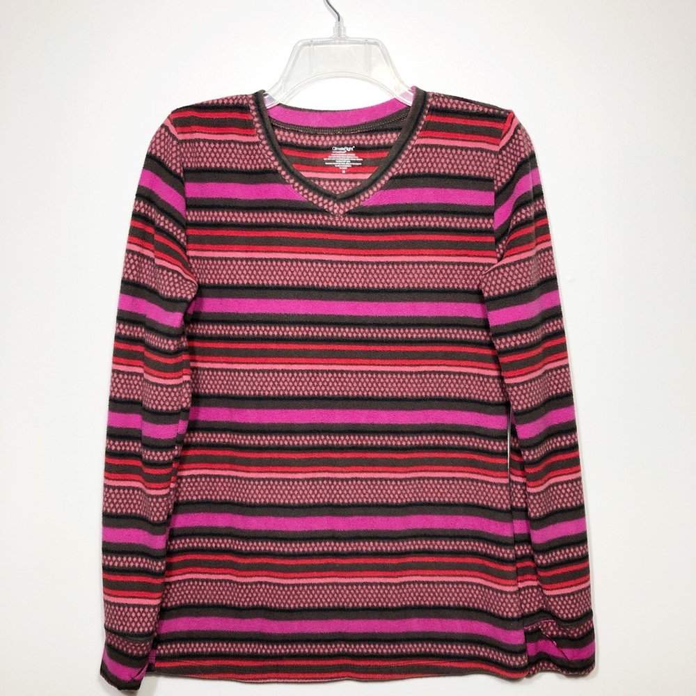 ClimateRight by CuddlDuds Fleece Top Pink Size M